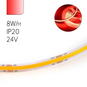Светодиодная COB лента Feron LS530 320SMD(2110)/м 8Вт/м 24V 5000х8х1.8мм красный