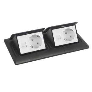 Мини-лючок Donel 6 (3+3) модулей антрацит с монтажной коробкой IP20