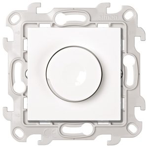 Светорегулятор Simon 24 Harmonie LED поворотно-нажимной проходной 6-60Вт, белый