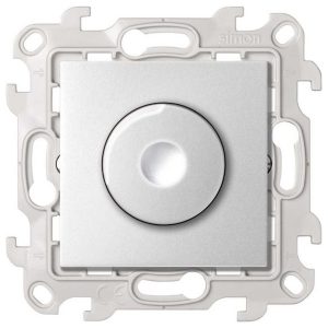 Светорегулятор Simon 24 Harmonie LED поворотно-нажимной проходной 6-60Вт, алюминий