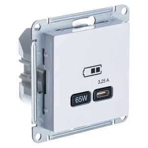Зарядка высокоскоростная USB SE AtlasDesign тип С 65W QC, PD, лотос