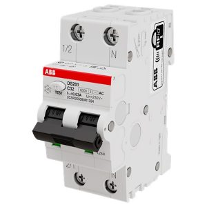 Дифференциальный автомат ABB DS201 C32А 30mA тип АС однофазный 6кА (2CSR255040R1324) (дифавтомат, АВДТ)