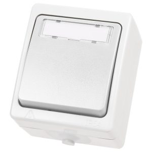 Кнопка звонковая TDM с полем для надписи Вуокса 6A IP54 белый