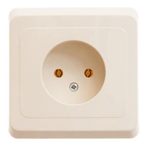 Розетка без заземления без шторок SE Этюд 16А 250B, скрытой установки, кремовый