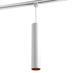 Трековый светодиодный светильник JazzWay PTR 2310 10W 4000K 30° WH 400мм на подвесе 1м IP40