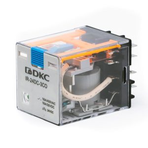 Реле миниатюрное DKC 16А 3CO AgSnO2 230В AC тест, светодиод IP50
