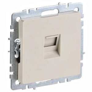 Розетка компьютерная ИЭК BRITE RJ45 кат.6 бежевый (РК10-БрКр)