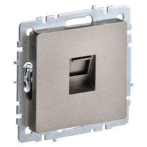 Розетка компьютерная ИЭК BRITE RJ45 кат.6 шампань (РК11-БрШ)