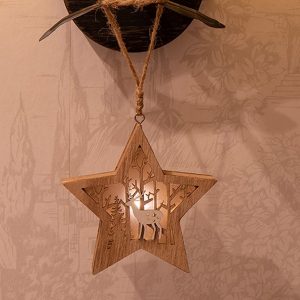 Деревянная фигурка с подсветкой Neon-Night Звездочка 24x13x3,6 см