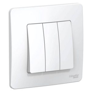 Выключатель 3-клавишный SE Blanca с/у 10A 250В белый