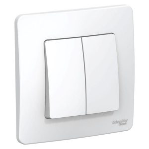 Переключатель 2-клавишный SE Blanca с/у 10A 250В белый