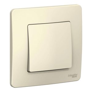 Переключатель 1-клавишный SE Blanca с/у 10A 250В молочный
