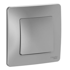 Переключатель 1-клавишный SE Blanca с/у 10A 250В алюминий