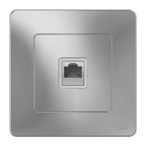 Розетка компьютерная SE Blanca RJ45, категория 5E с/у алюминий