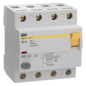 УЗО ИЭК KARAT ВД3-63 4P 63А 300мА 6кА тип AC (ВДТ)