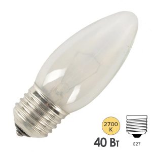 Лампа накаливания свеча Favor ДСМТ B36 40W 220V E27 матовая
