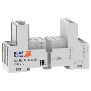 Розетка КЭАЗ OptiRel G RR94-82-230-7-V винтовой зажим для реле RP55-32 2НО/НЗ 7А 5–230AC/DC