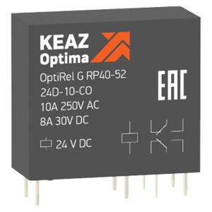 Реле промежуточное КЭАЗ OptiRel G RP40-52-12D-10-CO 2НО/НЗ 10А 12DC