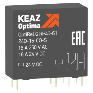 Реле промежуточное КЭАЗ OptiRel G RP40-61-24D-16-NO-S 1НО 16А 24DC AgSnO2