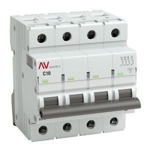 Выключатель автоматический EKF AVERES AV-6 10A (C) 4P трехфазный 6kA
