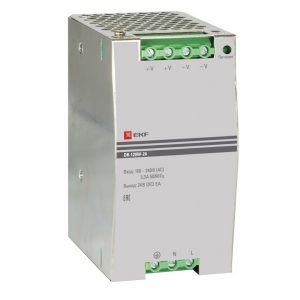 Блок питания EKF PROxima DR-120W-24 120Вт вход 100-240В АС стабилизированный выход 24В DC