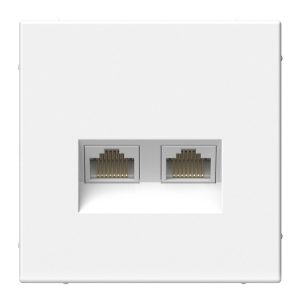Розетка двойная компьютерная RJ45+RJ45 SE ArtGallery категория 6А белая
