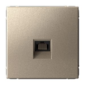Розетка одинарная компьютерная RJ45 SE ArtGallery категория 6А шампань