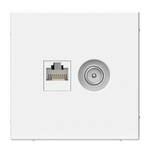 Розетка двойная TV+RJ45 SE ArtGallery категория 5Е лотос