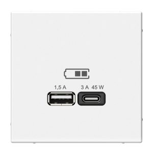 Зарядка USB SE ArtGallery тип-А и тип-C 45Вт QC PD лотос