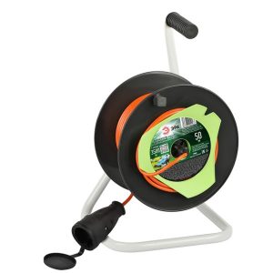 Удлинитель силовой ЭРА RP-1-2x1.5-50 1 розетка без заземления пластиковая катушка 50м ПВС 2x1 мм2