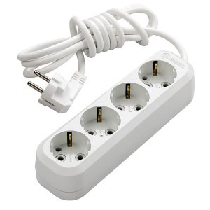 Удлинитель Makel 4х2P+PE кабель 3м 3х1мм2 16А/250В белый