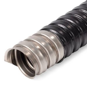 Металлорукав Fortisflex МРПИнг 32 мм INOX 32 из нержавеющей стали в ПВХ-изоляции