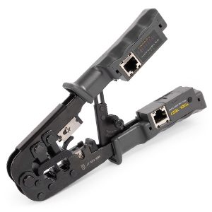 Пресс-клещи КВТ для RJ разъемов JT-02T Профи для RJ-45, RJ-12, RJ-11 c тестером витой пары