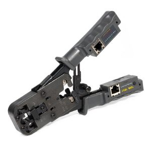 Пресс-клещи КВТ для RJ разъемов JT-03T Профи Кримпер RJ-45, RJ-12, RJ-11, RJ-22, тестер витой пары