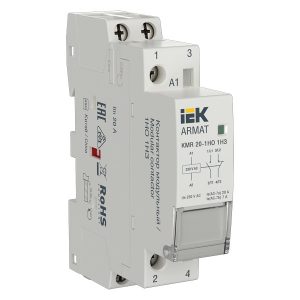 Контактор модульный ИЭК ARMAT KMR 2P 20A 1НО 1НЗ 230В АС