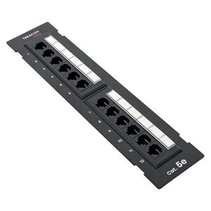 Патч-панель настенная EKF TERACOM PRO Cat.5E неэкранированная UTP 12 портов RJ-45 Dual IDC