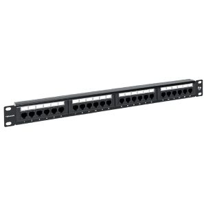 Патч-панель EKF Teracom 19'' Cat.5E 1U неэкранированная UTP 24 порта RJ-45 110 IDC с органайзером