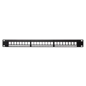 Патч-панель модульная EKF Teracom PRO 19'' 1U неэкранированная 24 порта с органайзером (пустая)