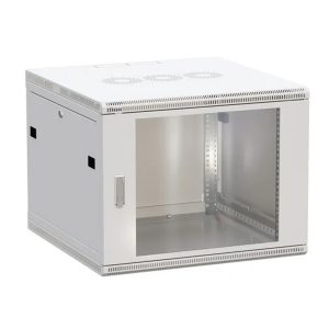 Шкаф настенный EKF 19 TERACOM PRO 9U 600х600 мм дверь стеклянная с замком-ручкой серый