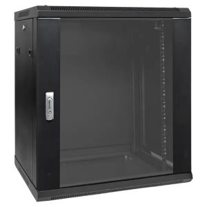 Шкаф настенный EKF 19 TERACOM PRO 12U 600х450 мм дверь стеклянная с замком-ручкой черный