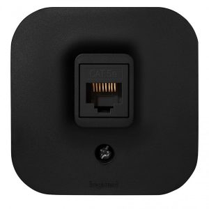 Накладная розетка компьютерная Legrand Quteo RJ45 кат.5e UTP черный матовый
