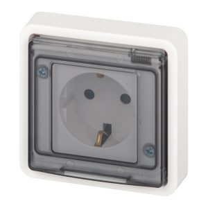 Розетка скрытой установки ЭРА Эксперт 11-2521-01 2P+E 16А IP55 белый