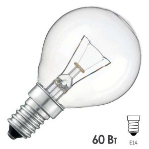 Лампа накаливания шарик Foton 60W 230V E14 660lm прозрачная (ДШ230-60-3) d36x97mm