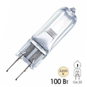 Лампа специальная галогенная LightBest LBH 9055 100W G6.35 24V (аналог Osram 64638 HLX)