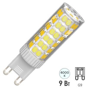 Лампа светодиодная капсула ИЭК LED CORN 9W 4000K 220V G9 керамика холодный свет