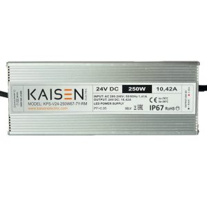Блок питания для светодиодной ленты Kaisen 100W 24V 0-4,17A -30+40°С IP67 205x65x35 mm