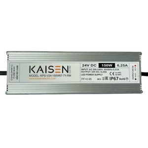 Блок питания для светодиодной ленты Kaisen 150W 24V 0-6,25A -30+40°С IP67 225x65x35 mm