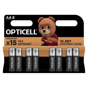 Батарейка AA Opticell LR6 Basic MN1500 1,5V алкалиновая (упаковка 8 шт) 6911332395686