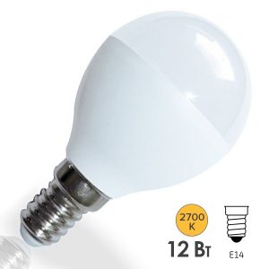 Лампа светодиодная шарик Foton FL-LED GL45 12W 2700K 220V E14 1200Lm 45x88mm теплый свет