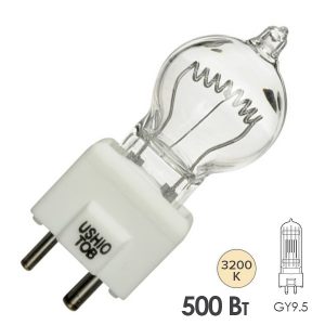 Лампа специальная галогенная Ushio JCD 500WC 240V 3200K 12500Lm GY9,5